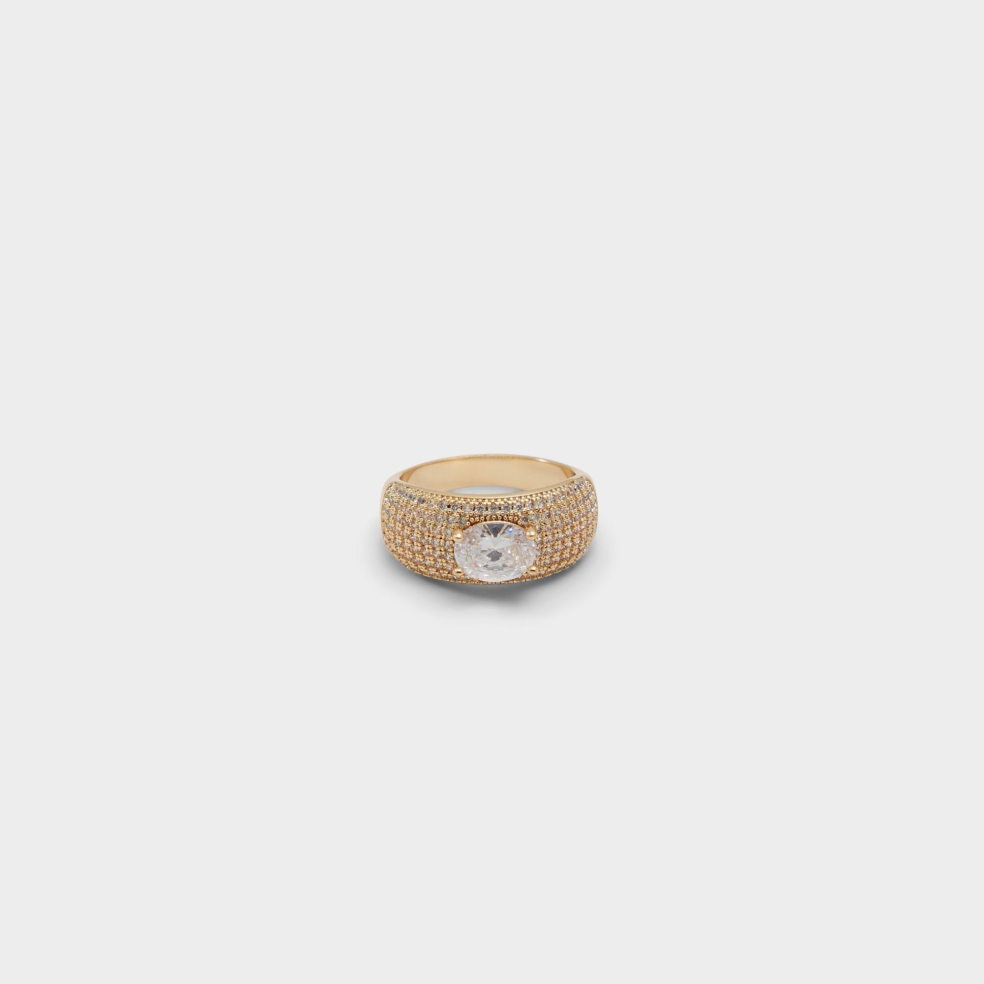Caredar Gold/Clear Multi Women's Cubic Zirconia - Ring