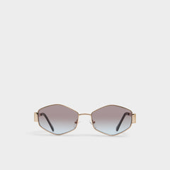 Rilibaen Gold Women's Round - Sunglasses