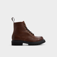 Doublezero in Dark Brown - Combat boot, Lug sole