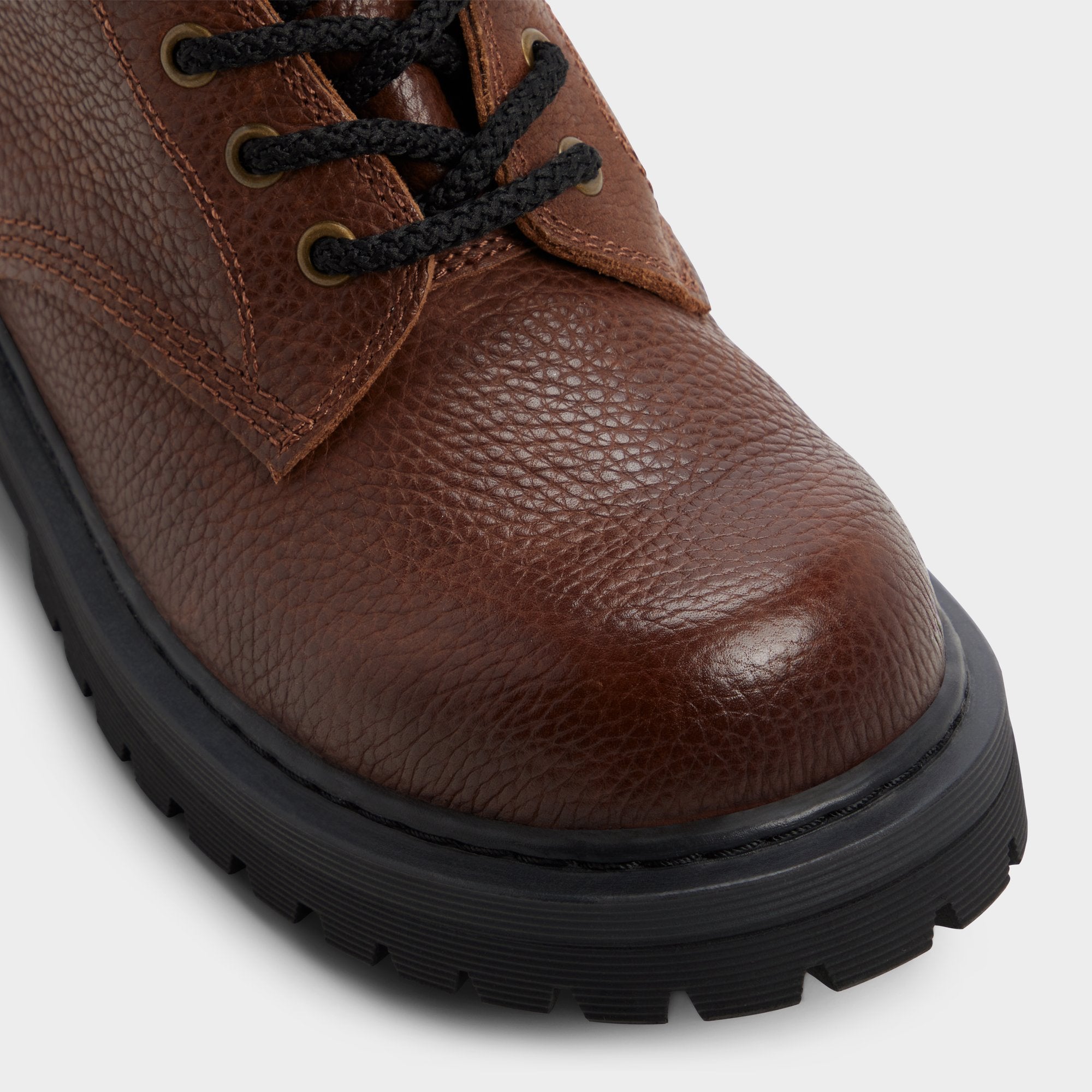 Doublezero in Dark Brown - Combat boot, Lug sole