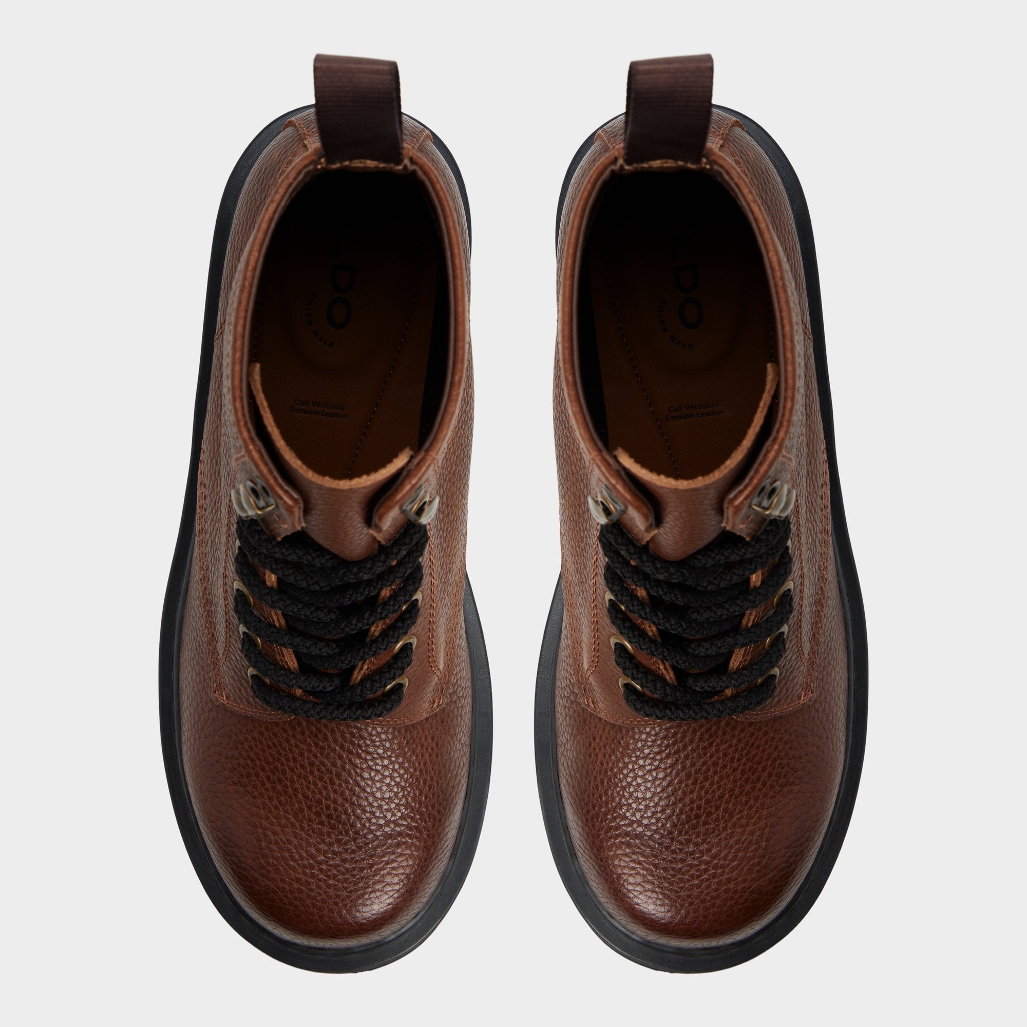 Doublezero in Dark Brown - Combat boot, Lug sole
