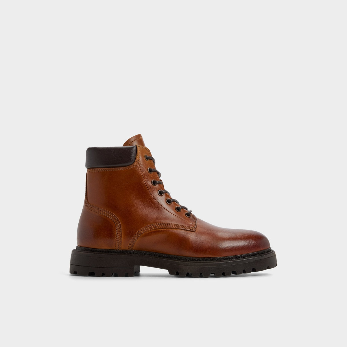 Draco in Cognac - Combat boot, Lug sole