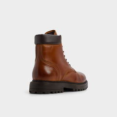 Draco in Cognac - Combat boot, Lug sole