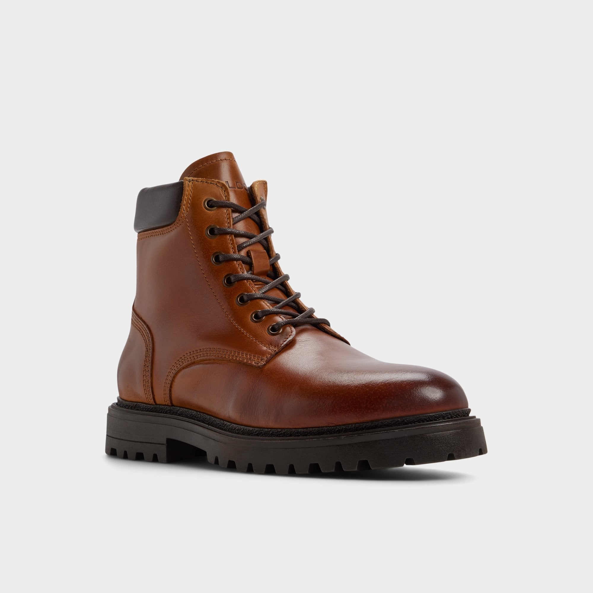 Draco in Cognac - Combat boot, Lug sole