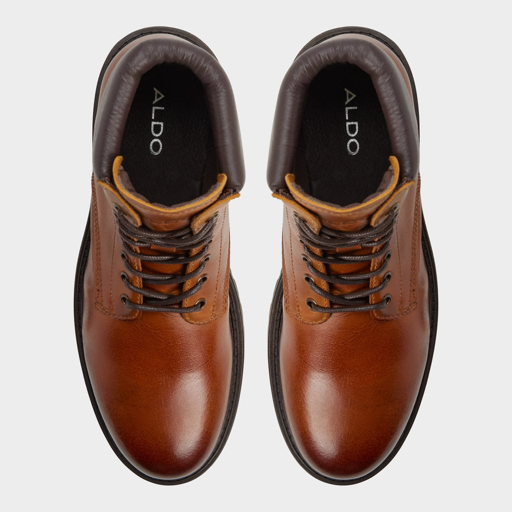 Draco in Cognac - Combat boot, Lug sole