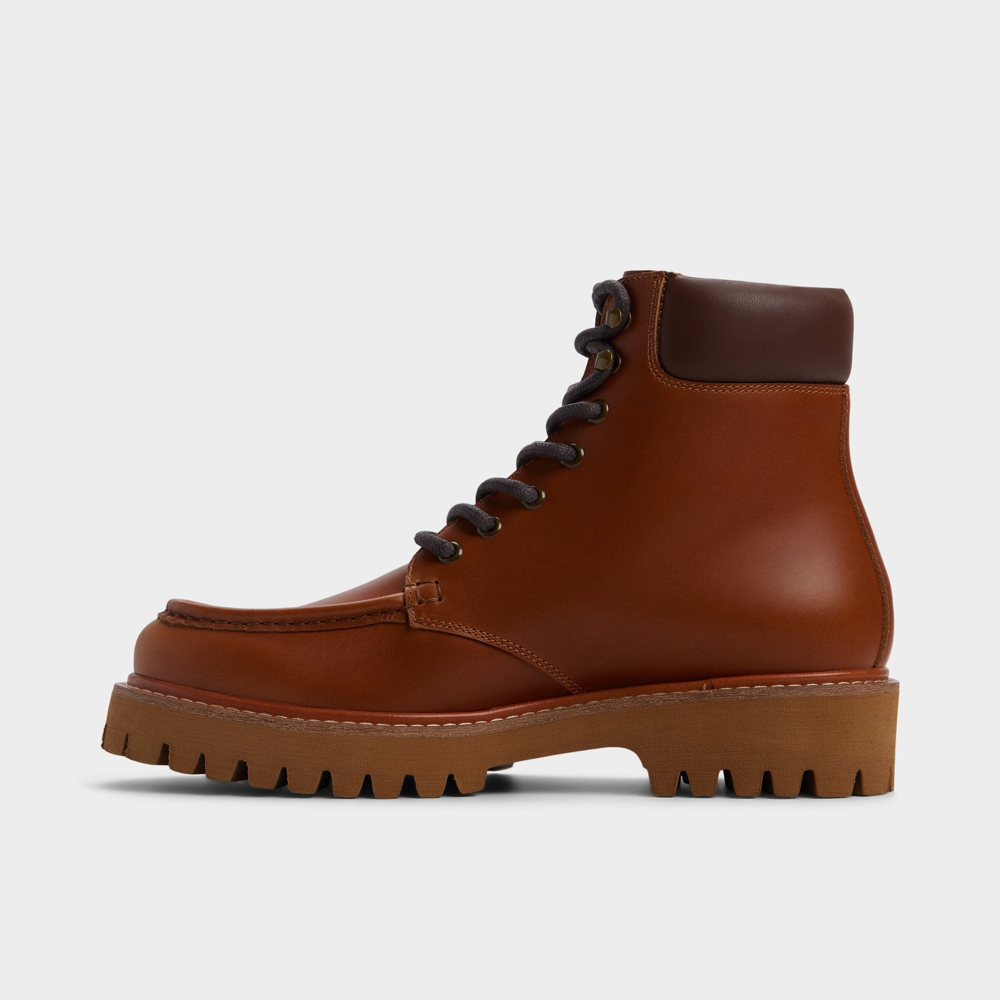 Grier in Cognac - Combat boot, Lug sole