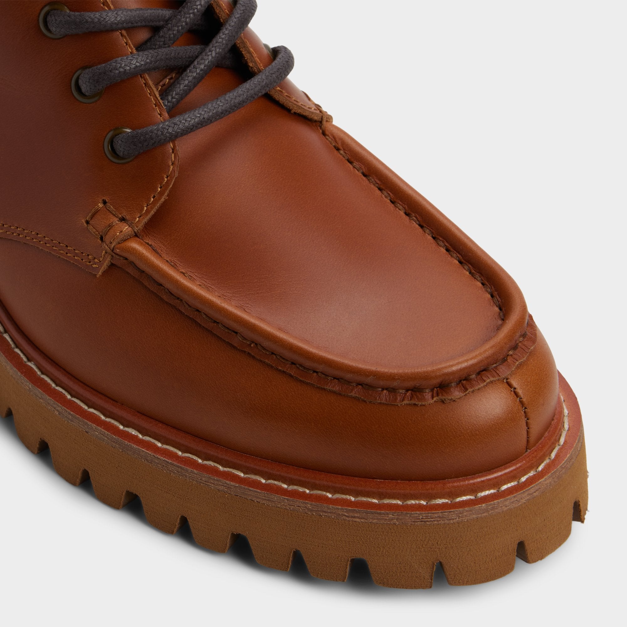 Grier in Cognac - Combat boot, Lug sole