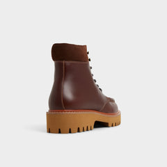 Grier in Medium Brown - Combat boot, Lug sole