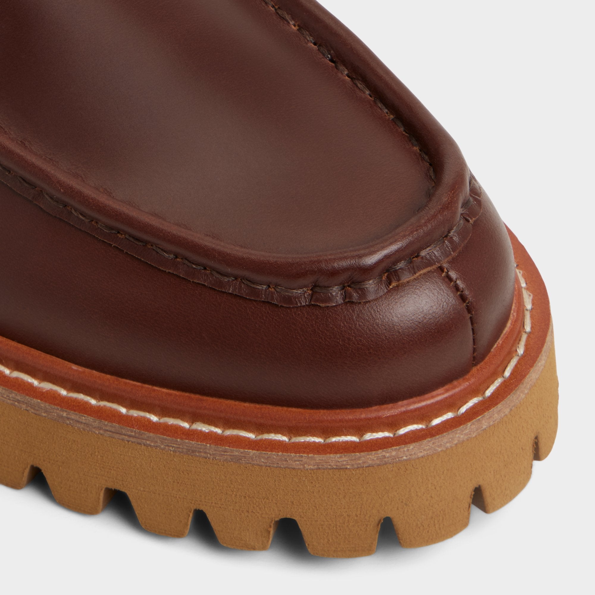 Grier in Medium Brown - Combat boot, Lug sole