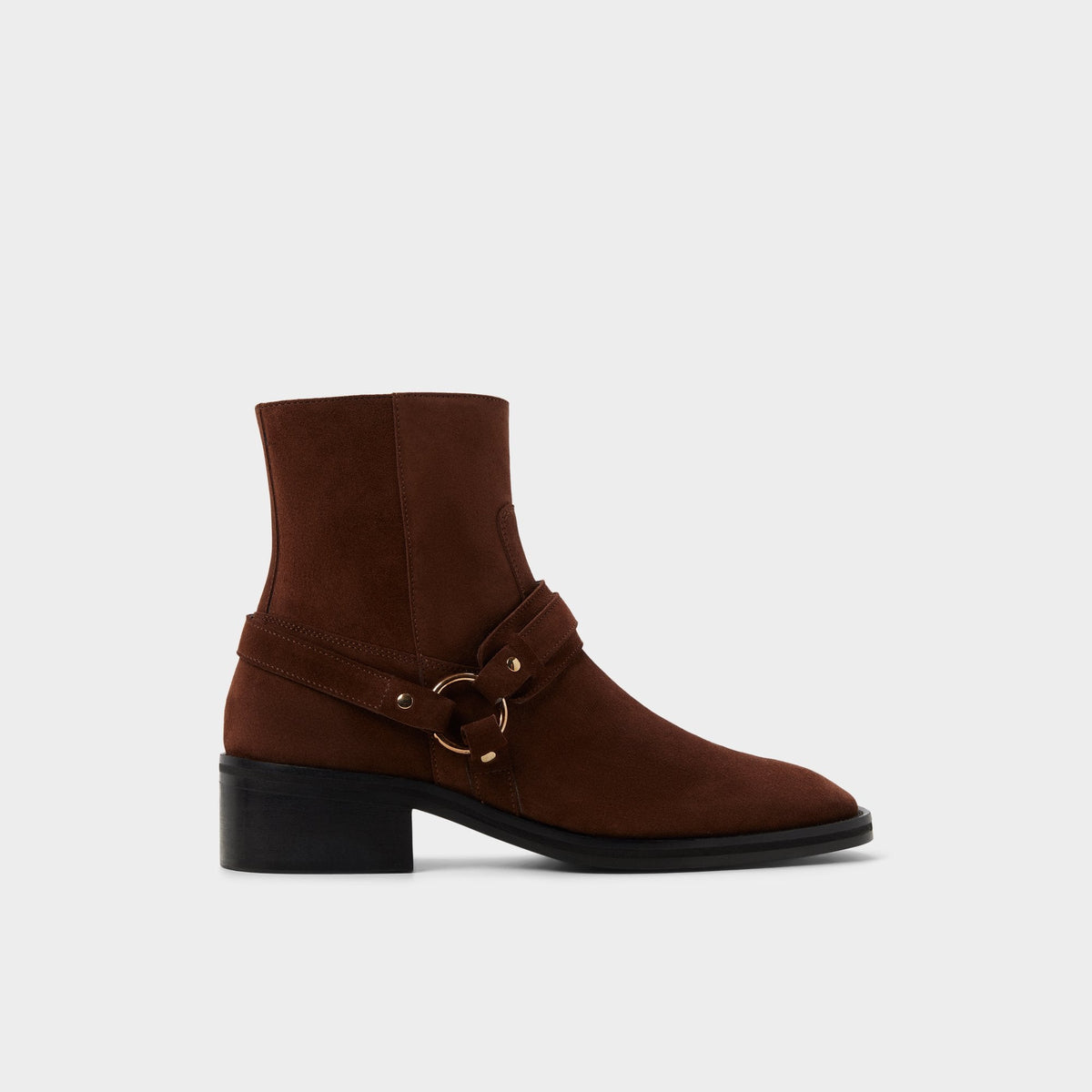 Marcos in Dark Brown - Ankle boot, Block heel