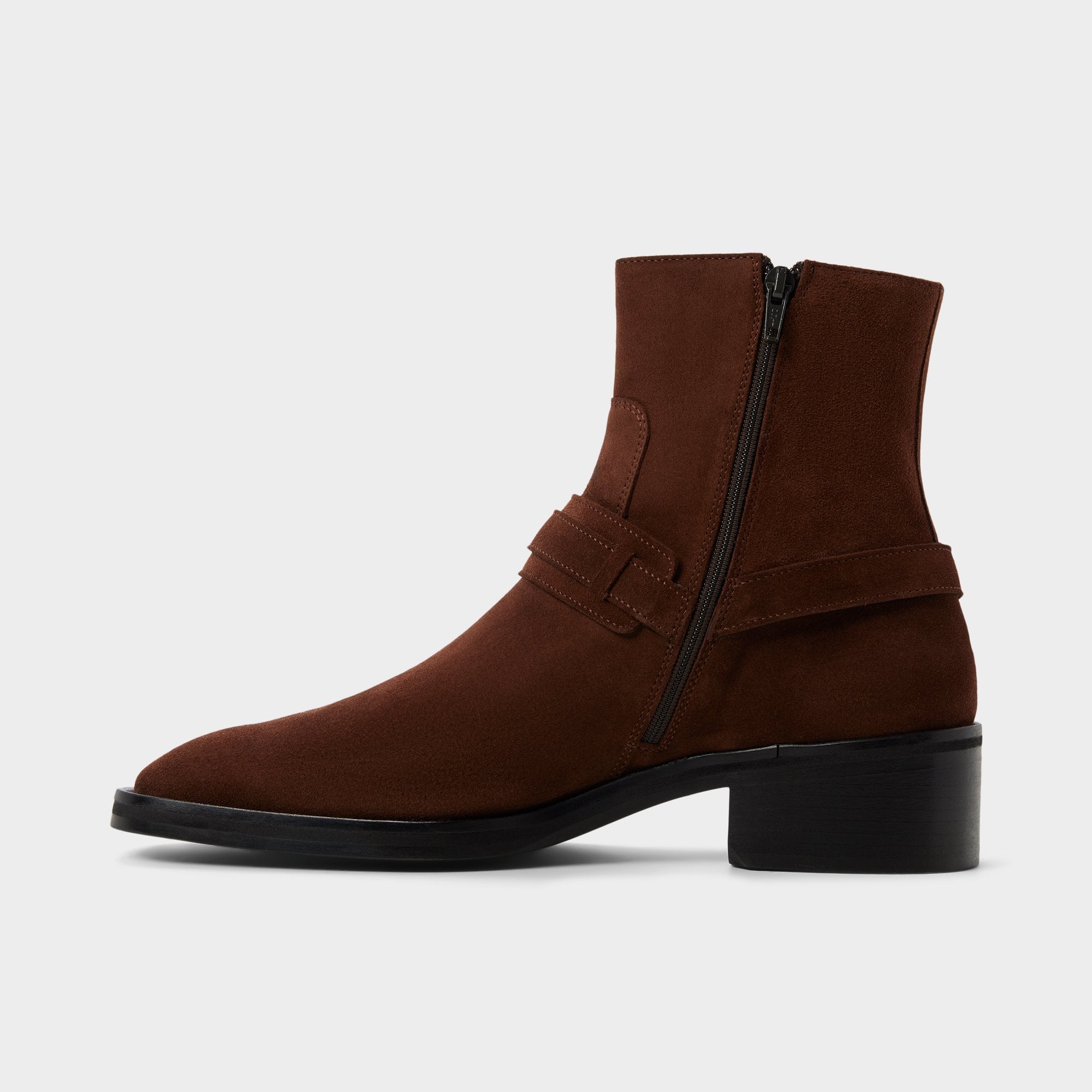 Marcos in Dark Brown - Ankle boot, Block heel