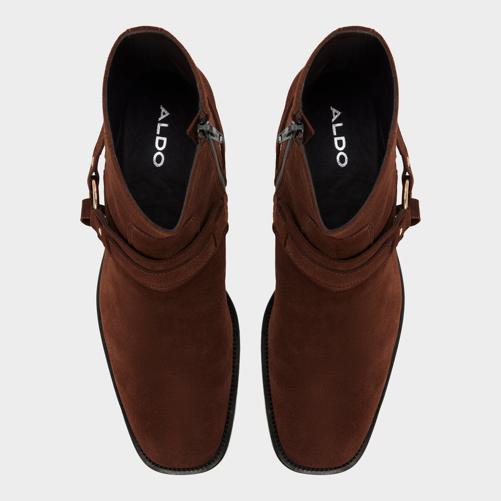 Marcos in Dark Brown - Ankle boot, Block heel