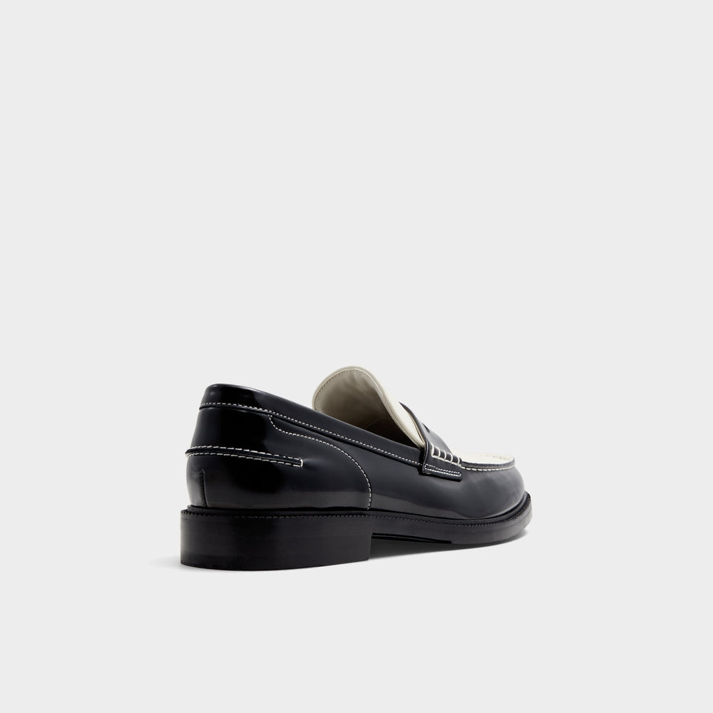 Kieran Black/White Men's Dress Shoes - Loafer