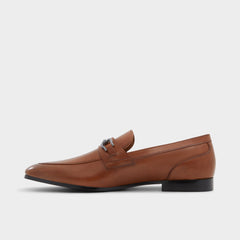 Marinho Cognac Leather Smooth Men's Dress Shoes - Loafer