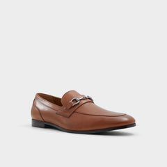 Marinho Cognac Leather Smooth Men's Dress Shoes - Loafer