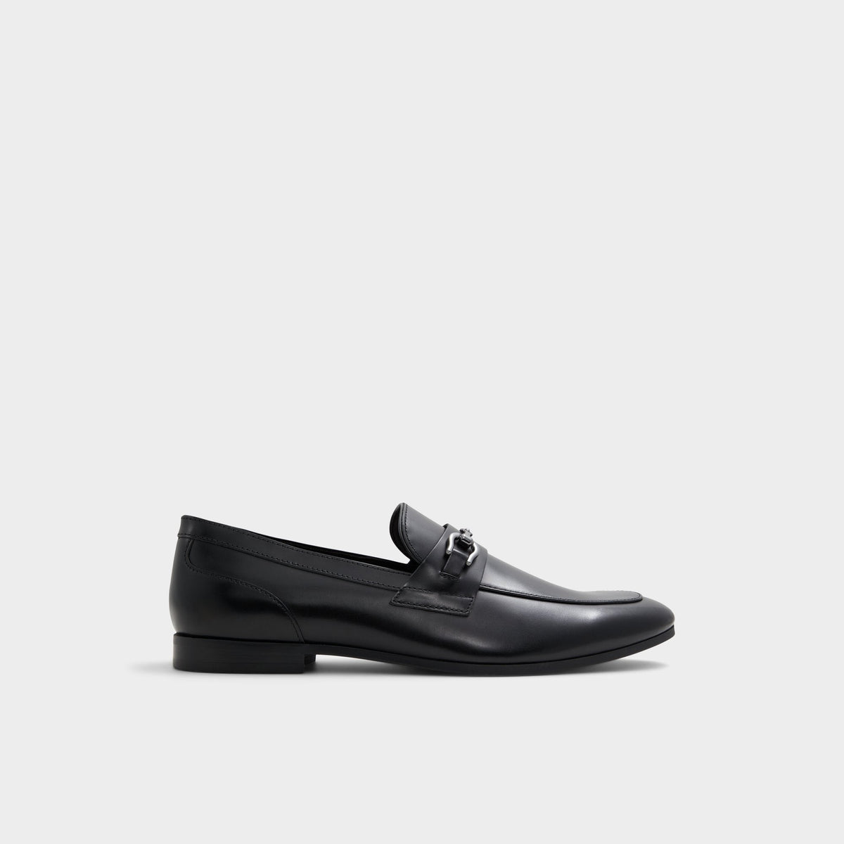 Marinho Open Black Leather Smooth Men's Dress Shoes - Loafer