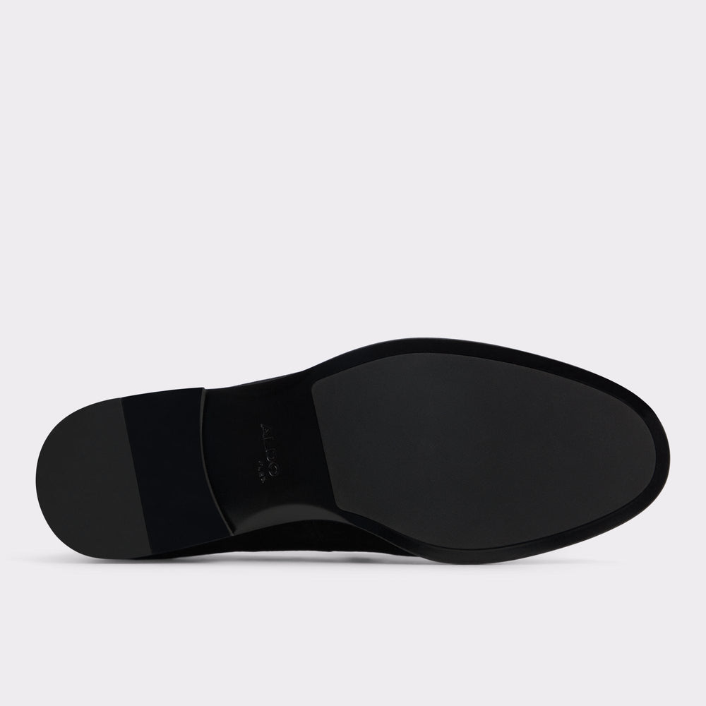 Casino Other Black Leather Suede Men's Dress Shoes - Loafer