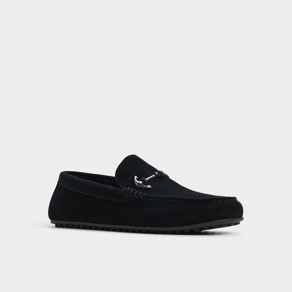 Wilbart Open Black Men's Casual Shoes - Driving shoe