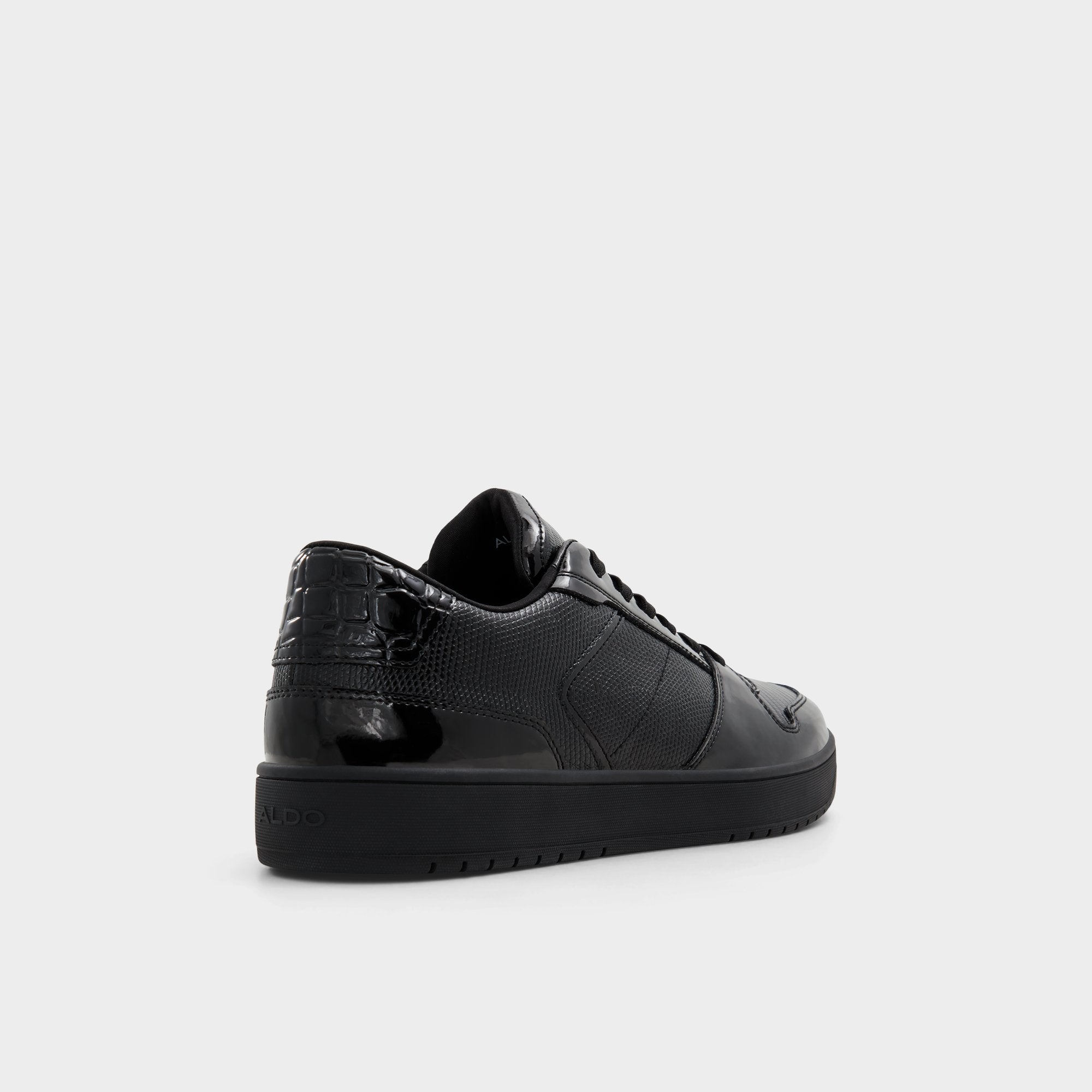 Zethan Black Synthetic Patent Men's Low top - Low top sneaker, Cup sole