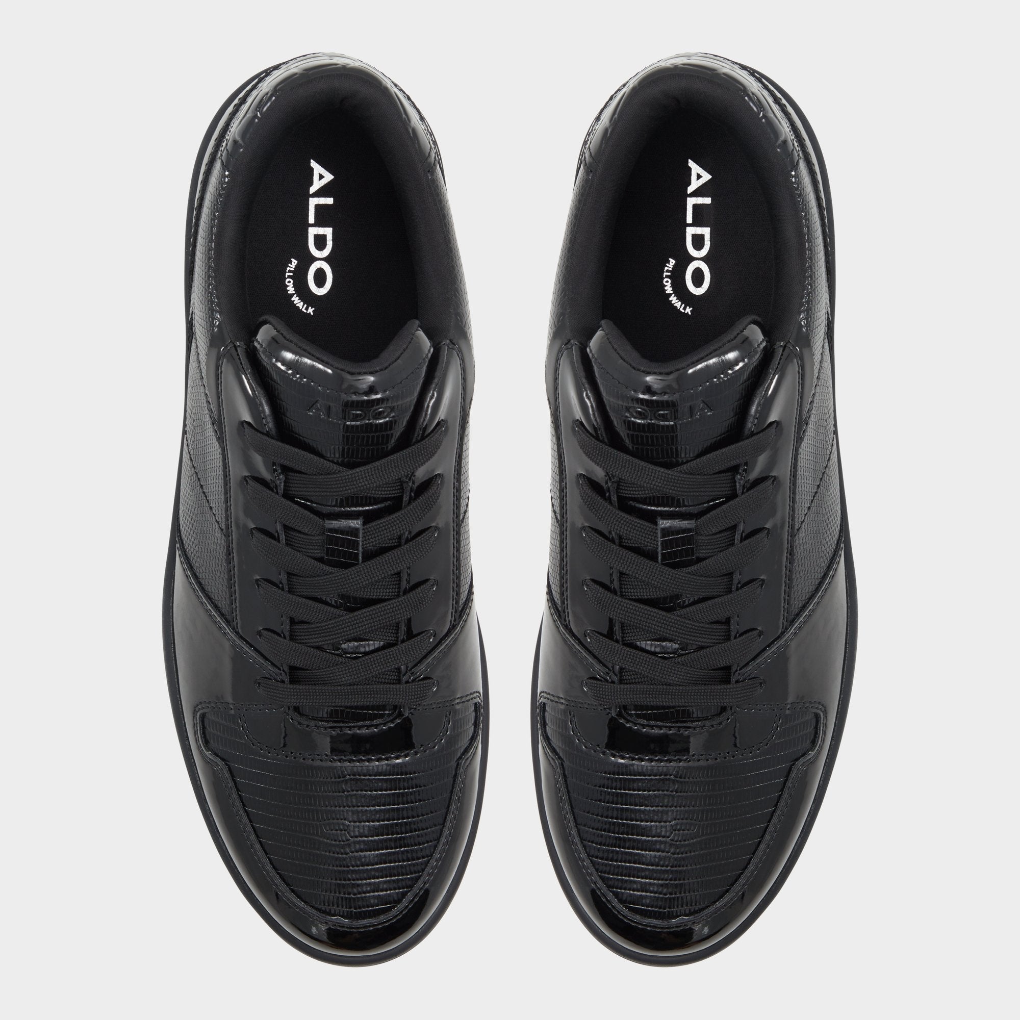 Zethan Black Synthetic Patent Men's Low top - Low top sneaker, Cup sole