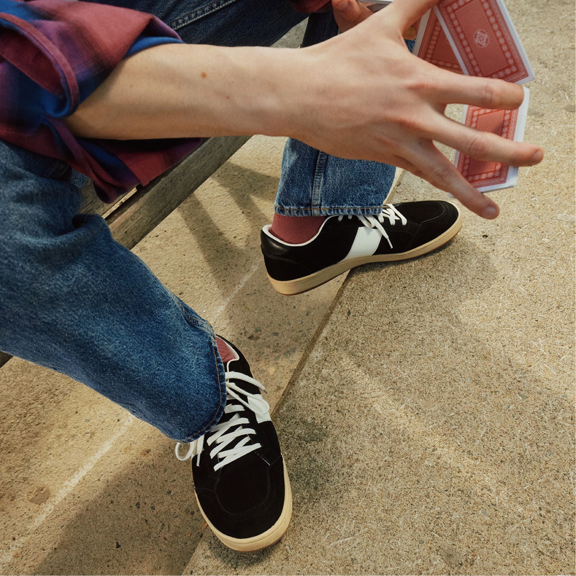 Roscoe in Black 14161308 - Low top sneaker, Cup sole