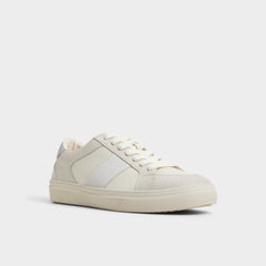 Braxton in White - Low top sneaker, Cup sole