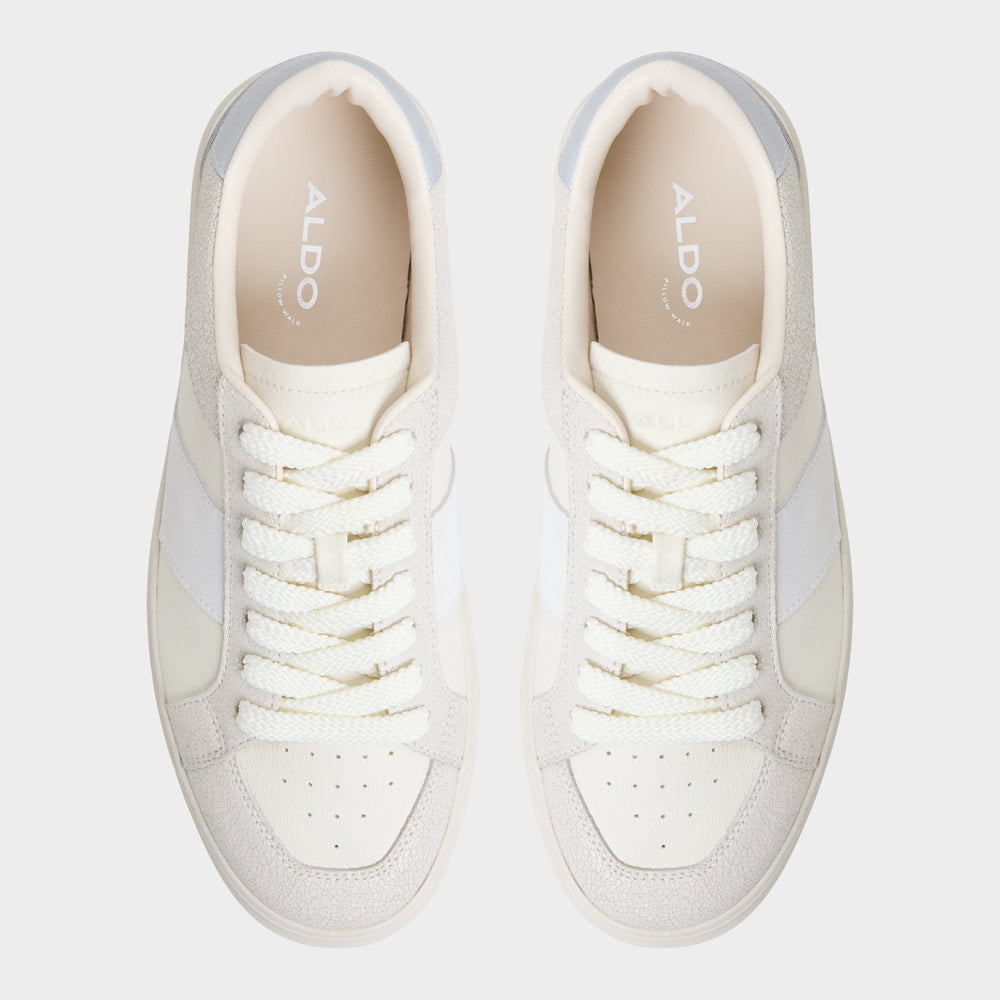 Braxton in White - Low top sneaker, Cup sole