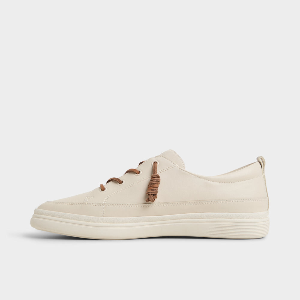 Tristin in White Bone - Low top sneaker, Cup sole