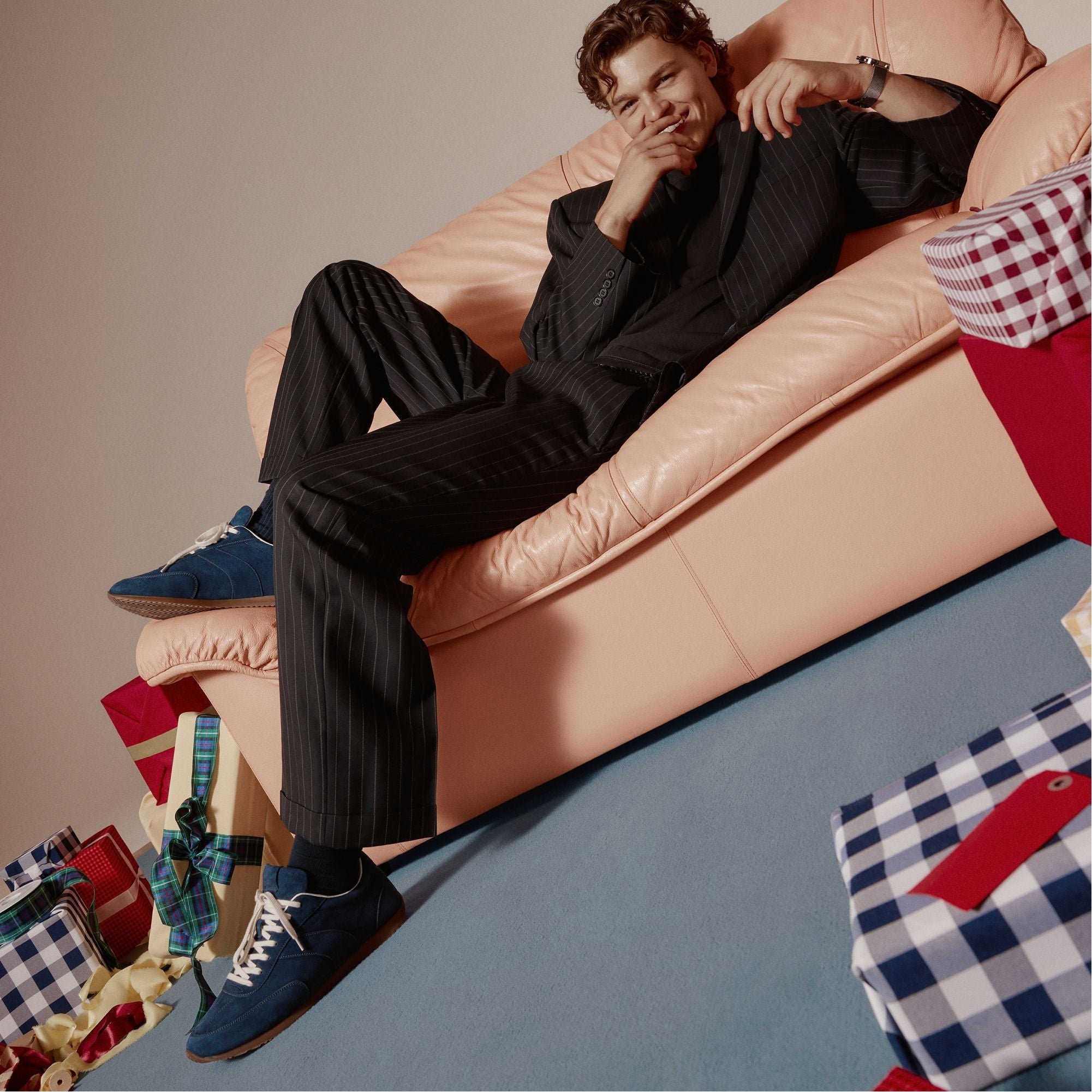 Nathaniell in Navy - Low top sneaker, Cup sole