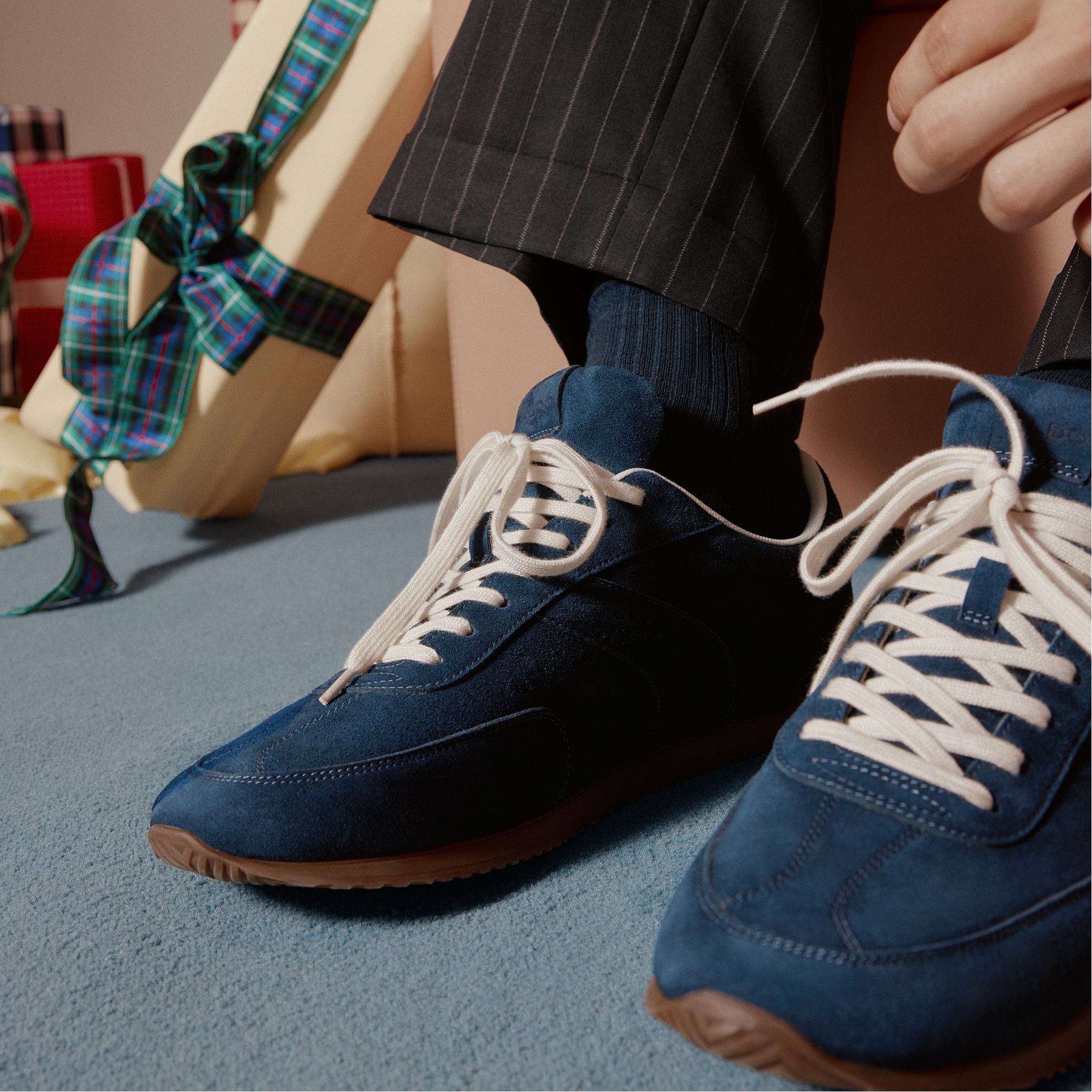 Nathaniell in Navy - Low top sneaker, Cup sole