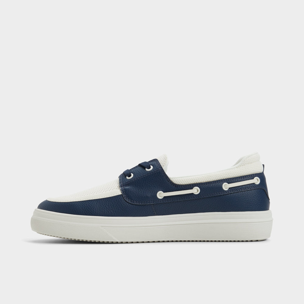 Wildwave White/Navy Men's Casual Shoes - Boat shoe
