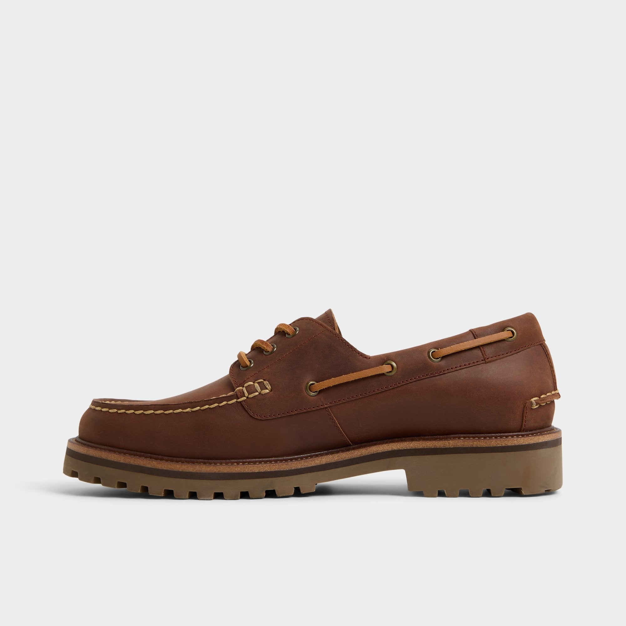 Cedric in Brown Overflow - Boat shoe