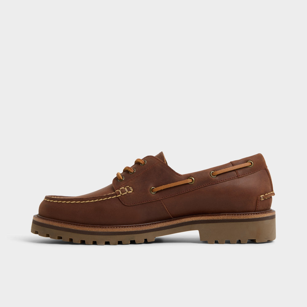 Cedric in Brown Overflow - Boat shoe
