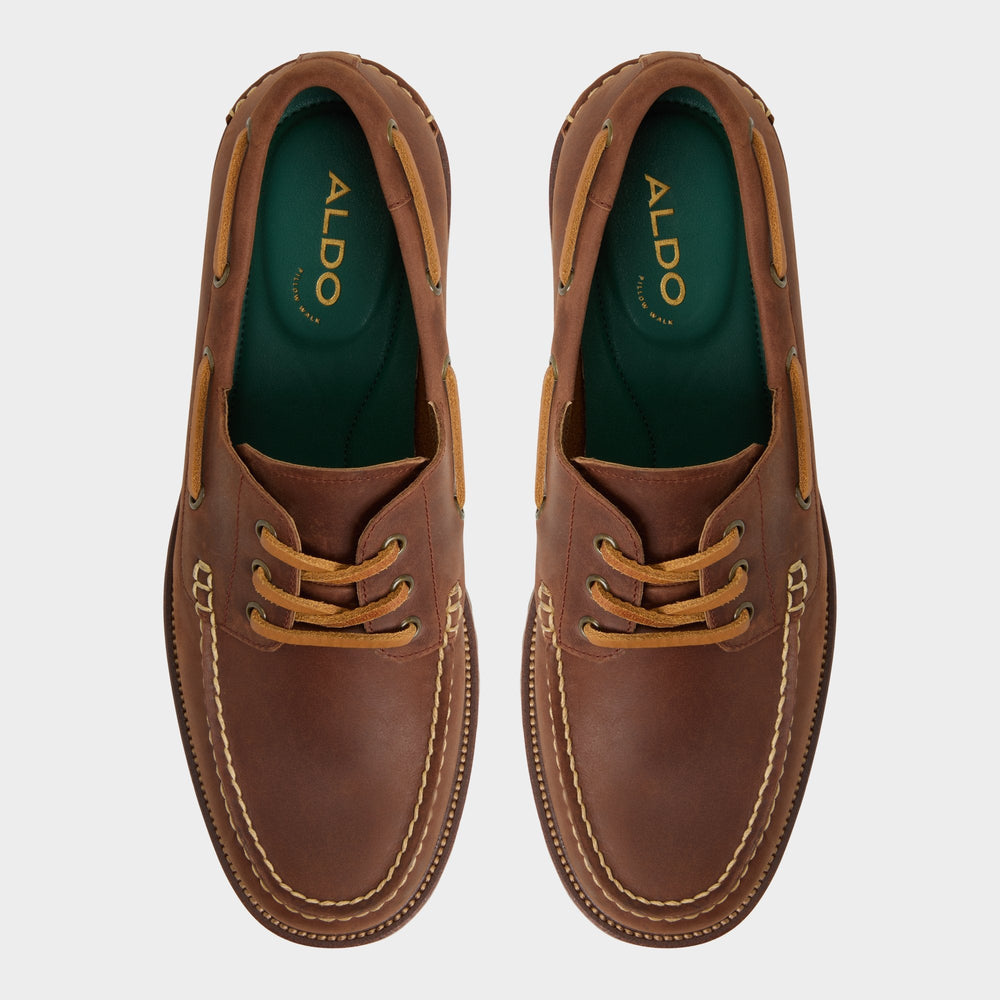 Cedric in Brown Overflow - Boat shoe