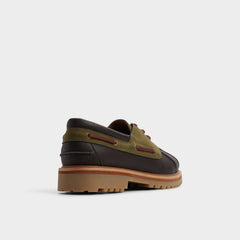 Finn in Brown Primary Multi - Boat shoe, Lug sole