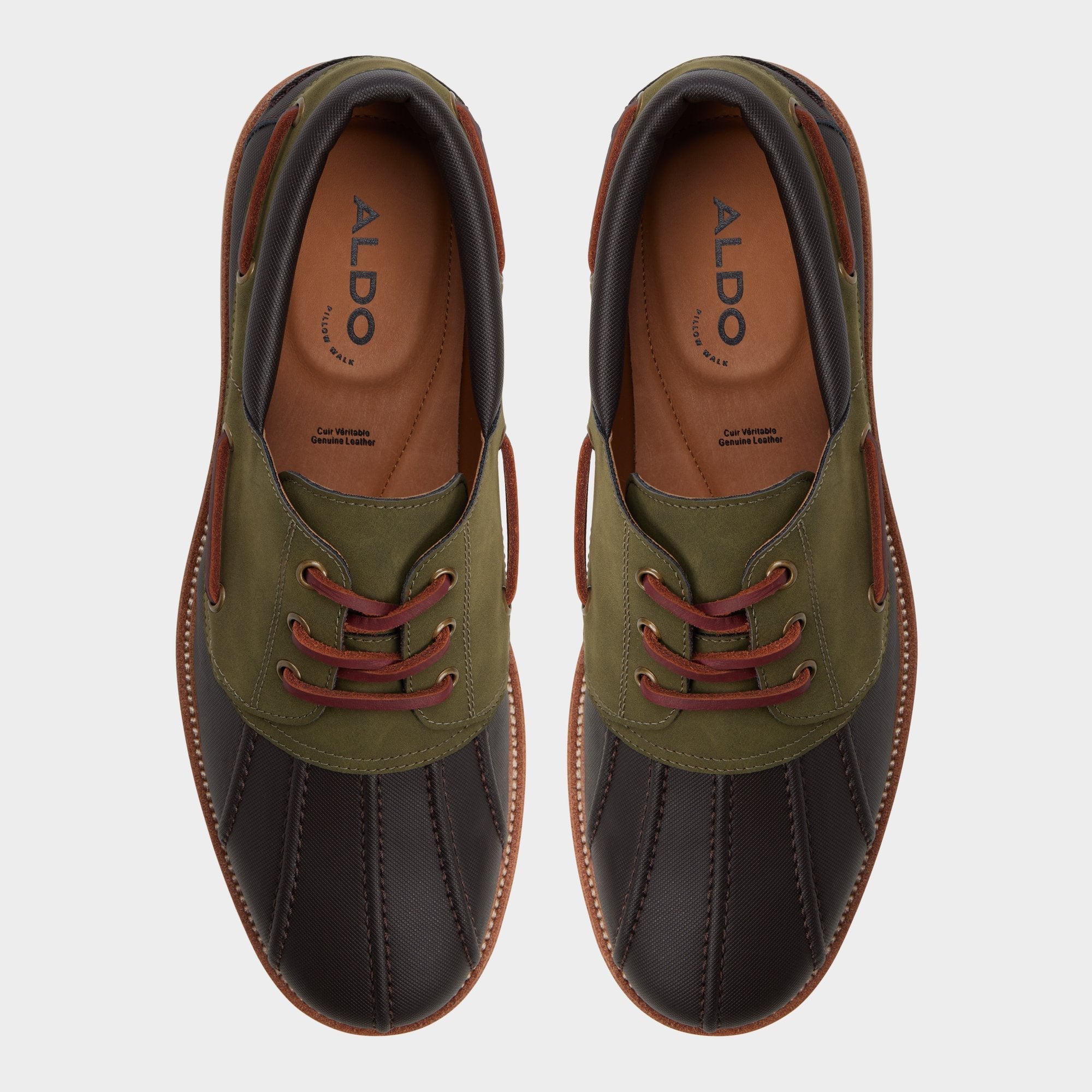 Finn in Brown Primary Multi - Boat shoe, Lug sole