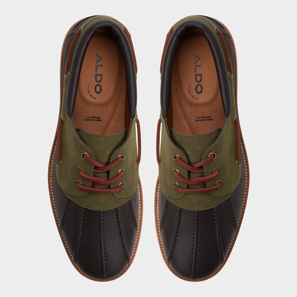 Finn in Brown Primary Multi - Boat shoe, Lug sole