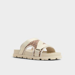 Deniels Medium Beige Men's Slides - Slide sandal
