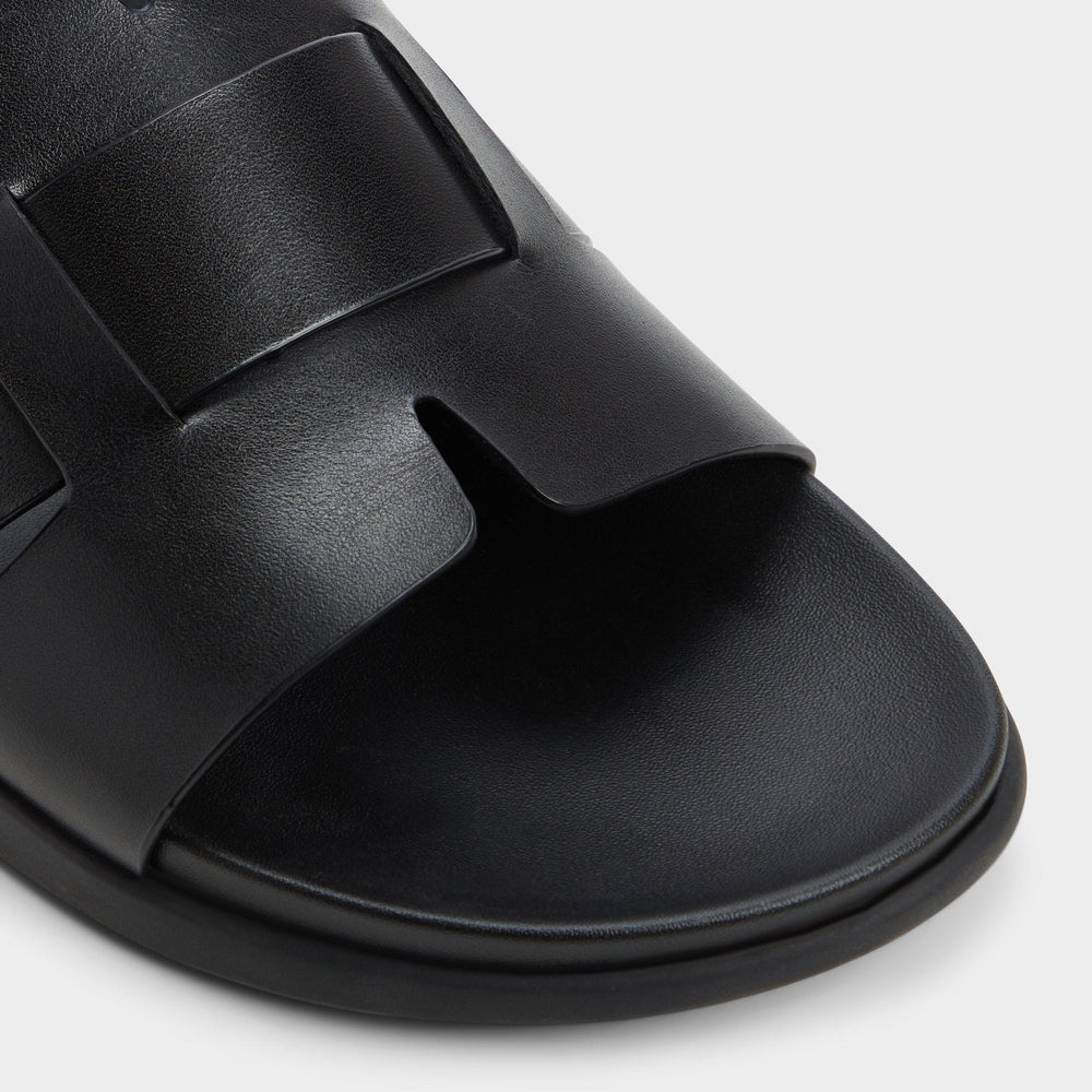 Padien Black Men's Sandals & Slides - Slide sandal