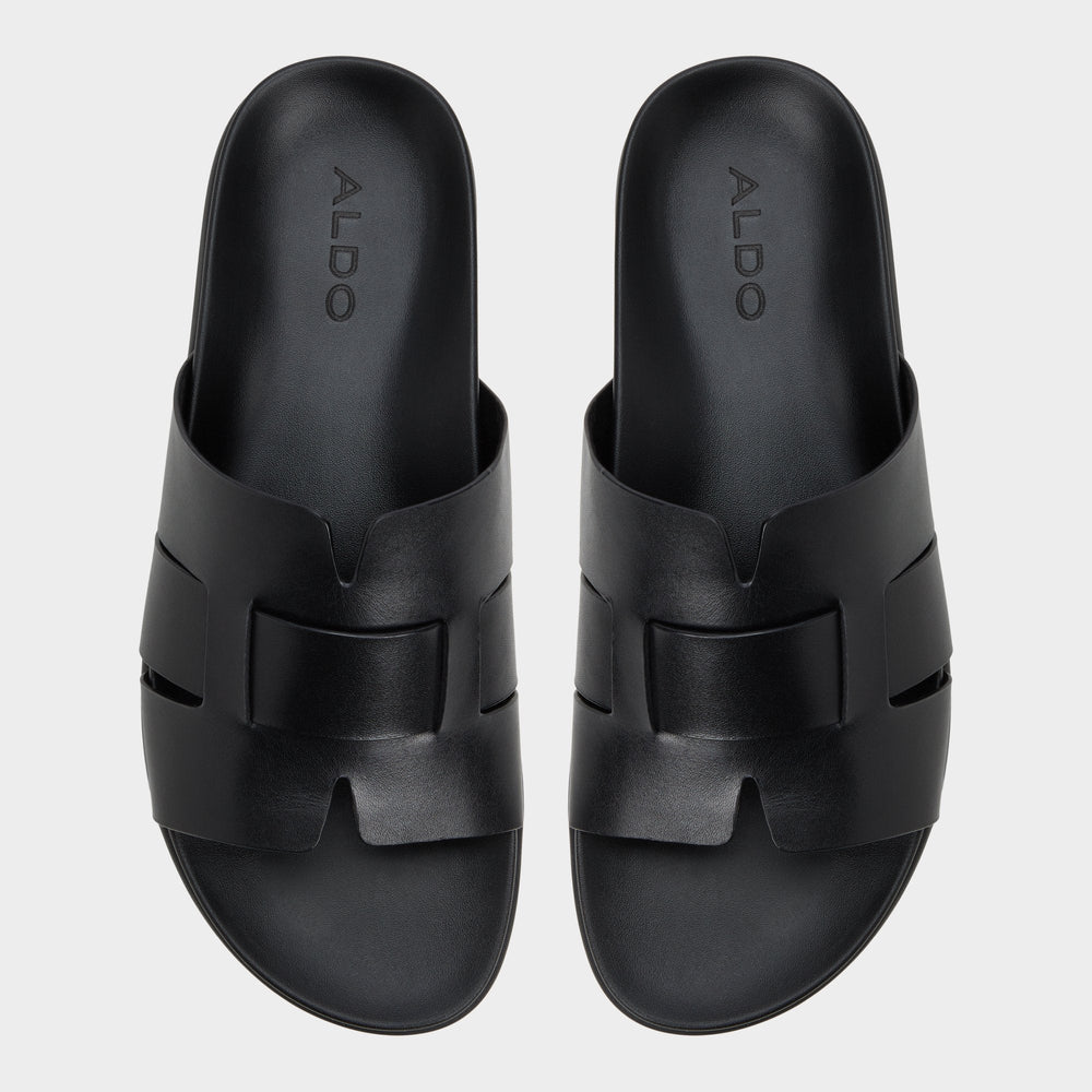 Padien Black Men's Sandals & Slides - Slide sandal