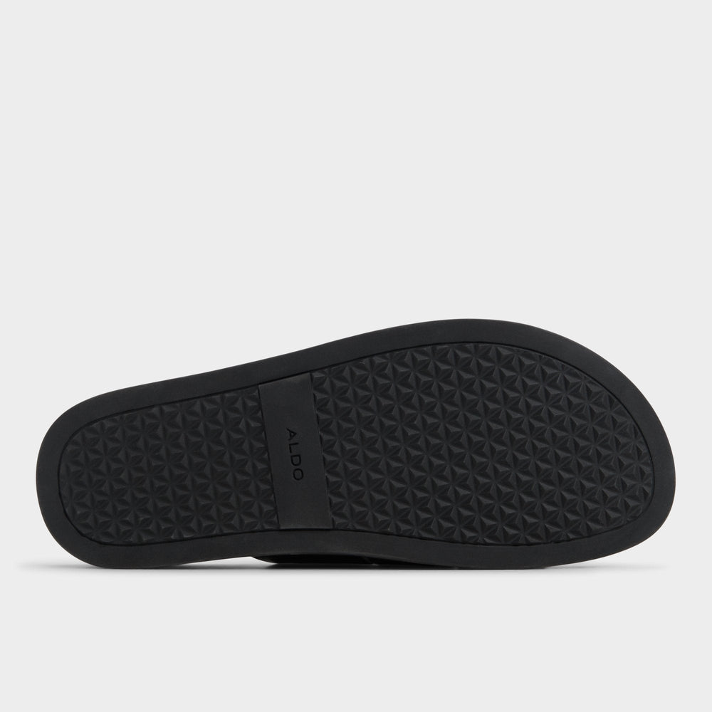 Padien Black Men's Sandals & Slides - Slide sandal