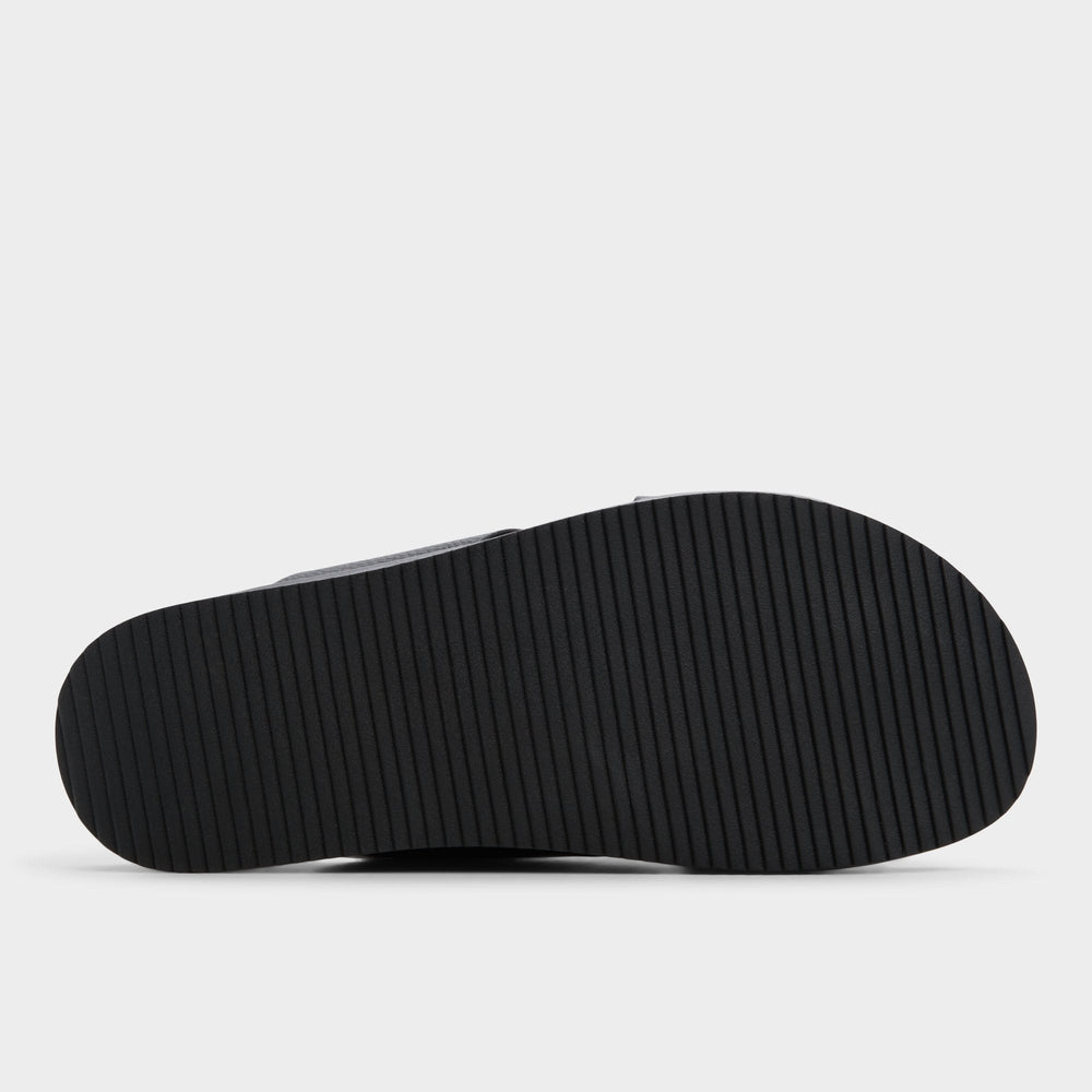 Darley Black Men's Sandals & Slides - Strappy flat sandal