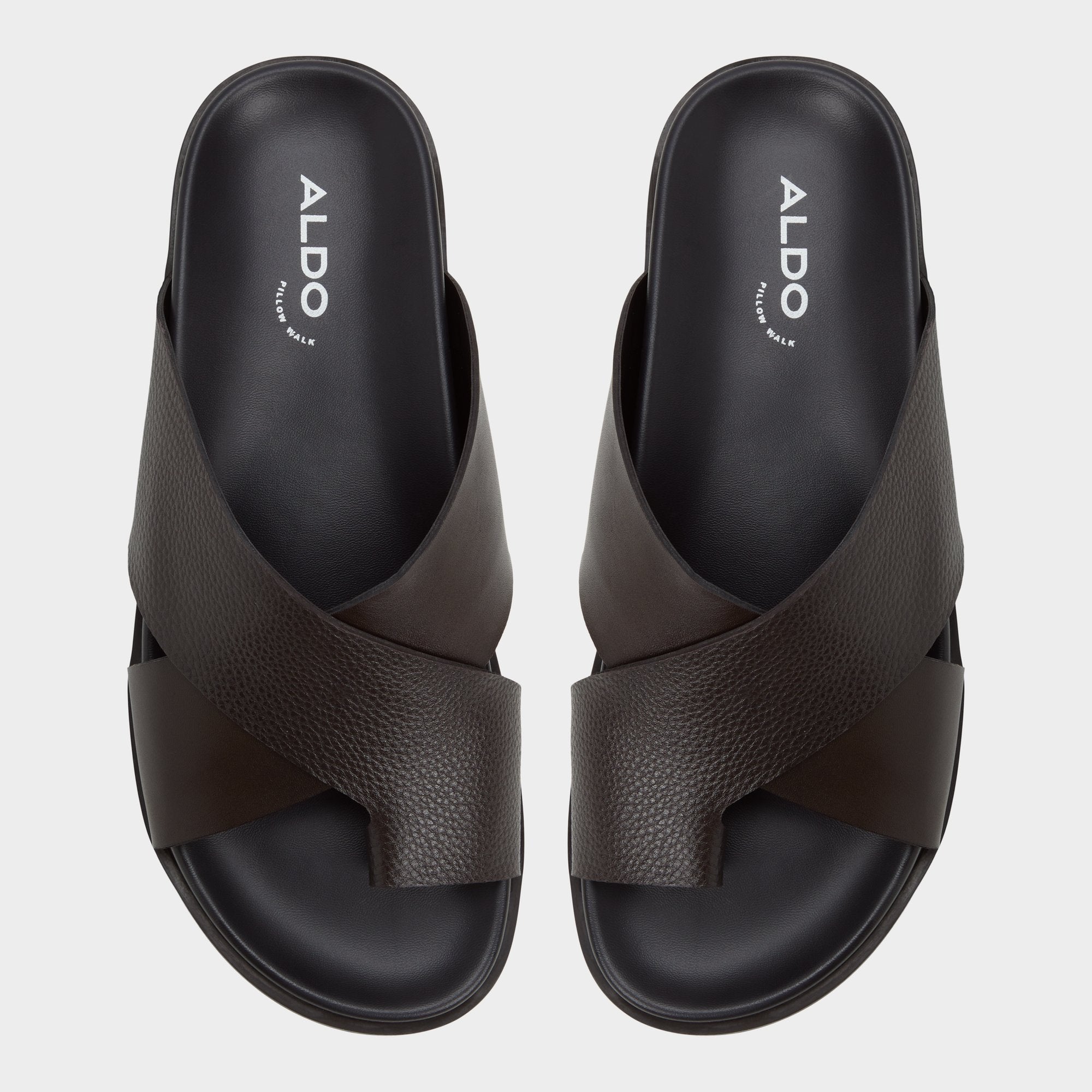 Darley Dark Brown Men's Sandals & Slides - Strappy flat sandal
