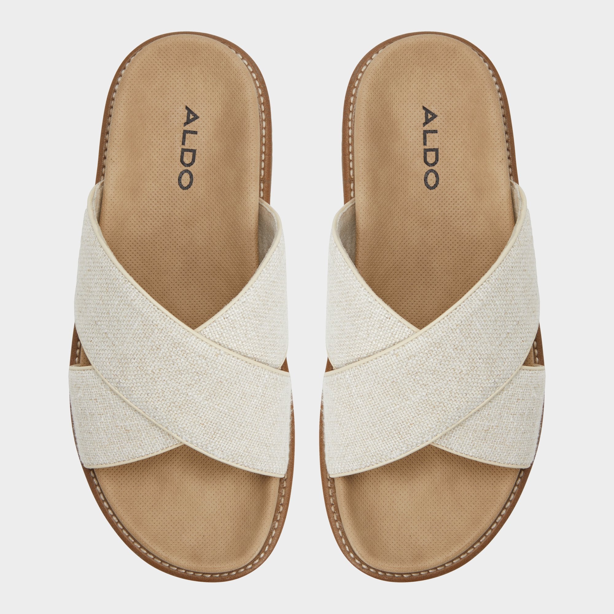Marrin Open Beige Men's Slides - Slide sandal