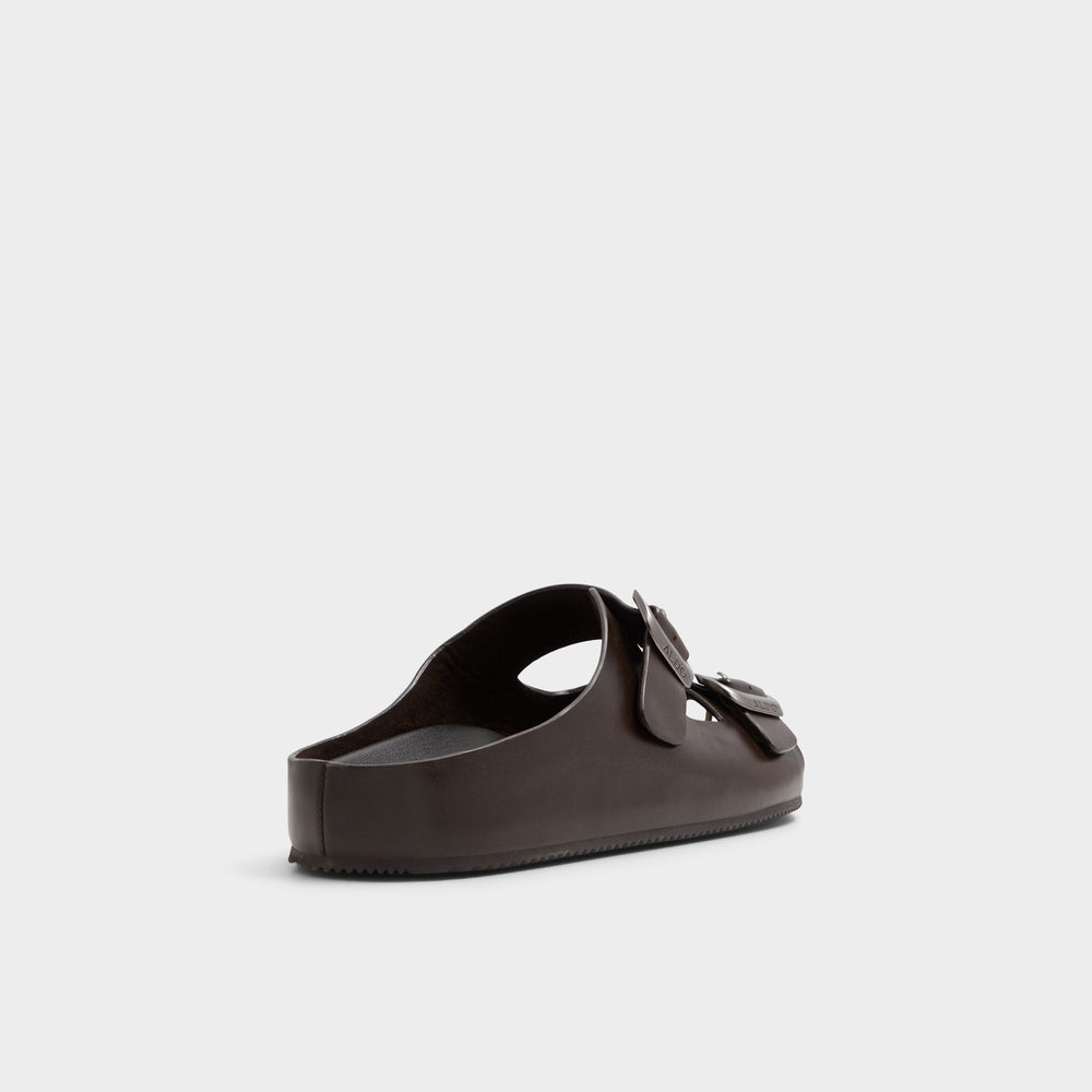 Kennebunk Dark Brown Men's Slides - Slide sandal