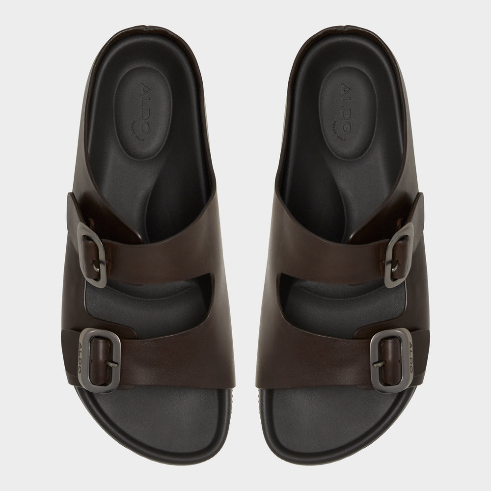 Kennebunk Dark Brown Men's Slides - Slide sandal