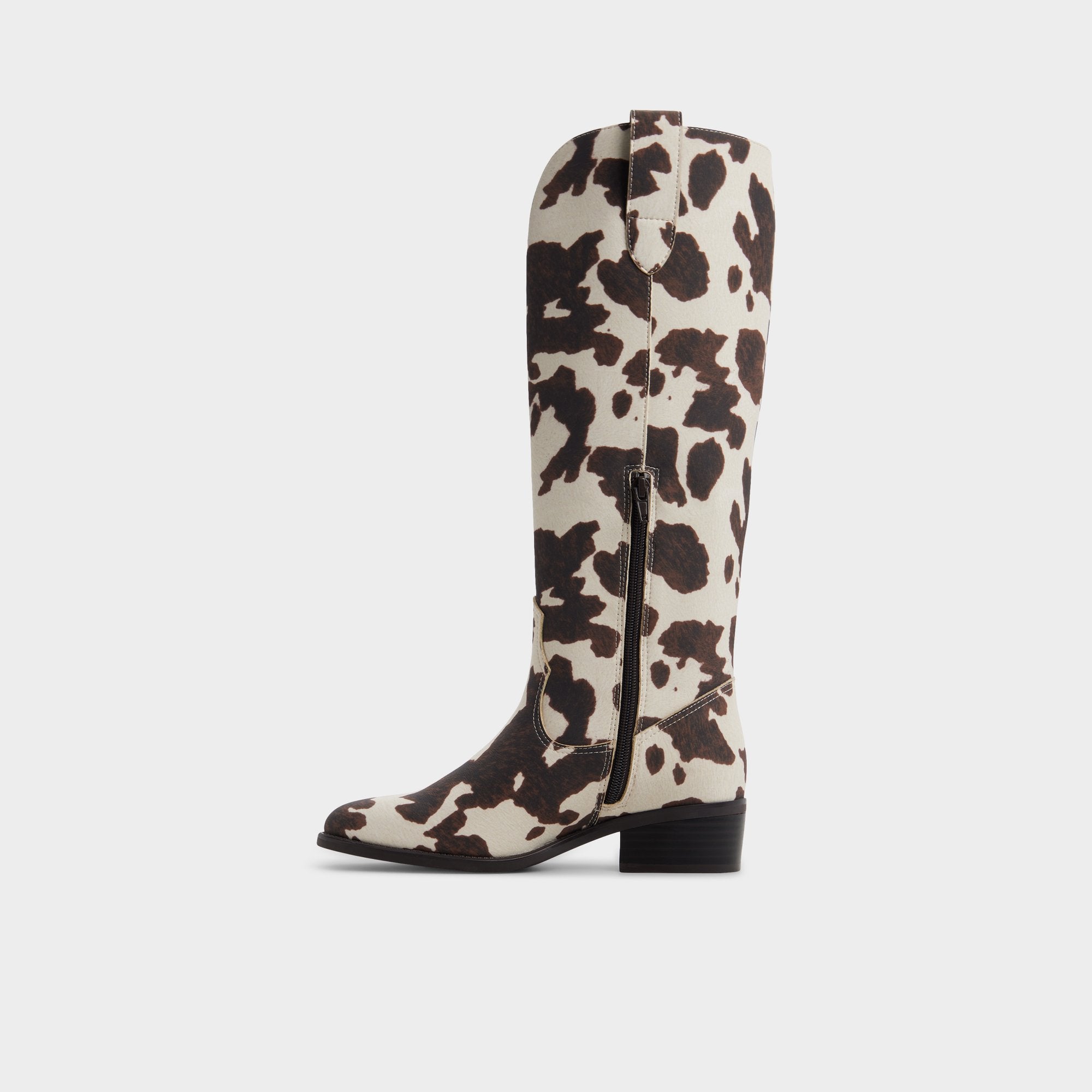 Kaydia in Open Brown 14179225 - Western knee-high boot, Block heel