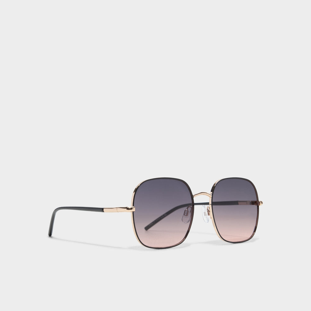 Elbamadar Black/Gold Multi Women's Square - Square sunglasses