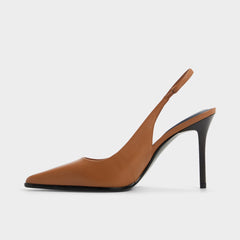 Re in Samantha Light Brown - Sling back high heel, Stiletto heel