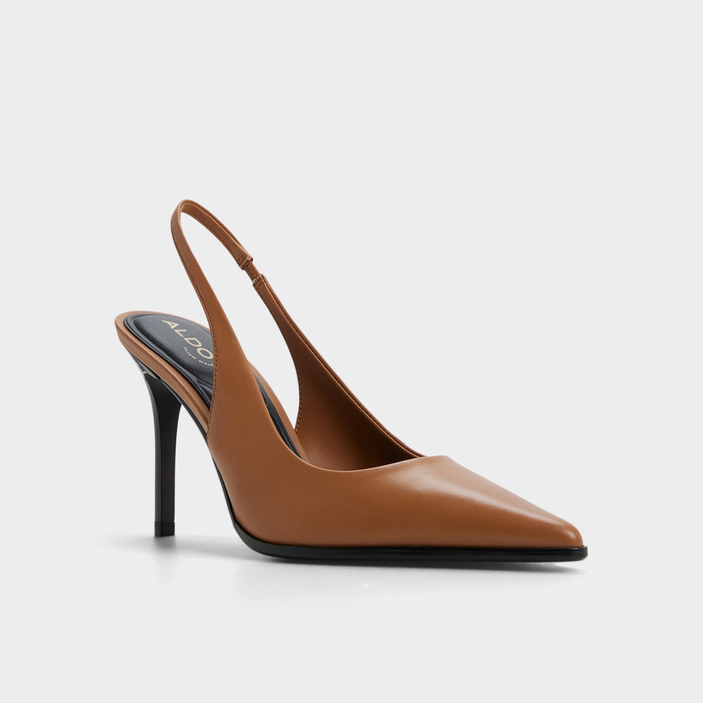 Re in Samantha Light Brown - Sling back high heel, Stiletto heel